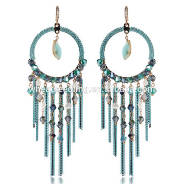 top selling ethnic boho crystal new model diamond dangler earrings ear drop